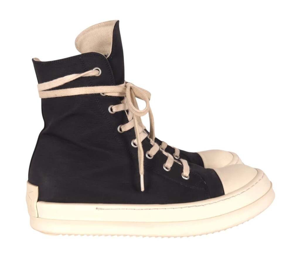 Rick Owens DRKSHDW License Plate Ramones High Top US 9 Womens Black $730